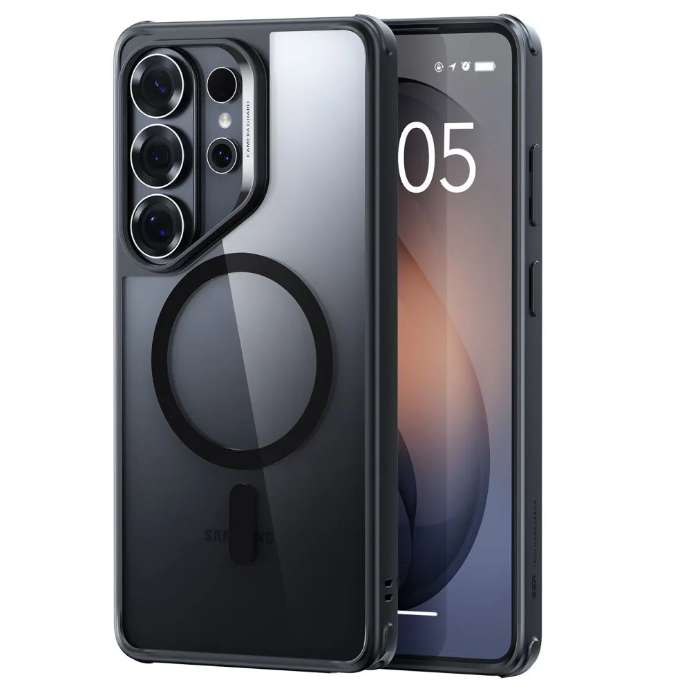 ESR CLASSIC HYBRID MAGNETIC CASE COMPATIBLE WITH S26 ULTRA CLEAR BLACK