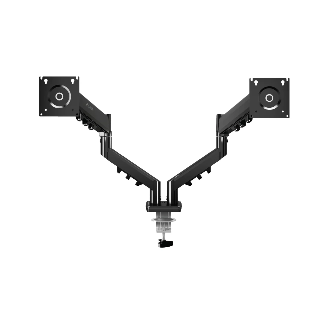 PAWA DOUBLE GAS SPRING COMPUTER ARM WITH 360 DEGREE ROTATION BLACK PW-CASGSM54-BK