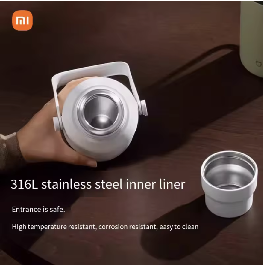XIAOMI MIJIA THERMOS STAINLESS STEEL VACUUM FLASKS WATER BOTTLE WHITE thumbnail 3