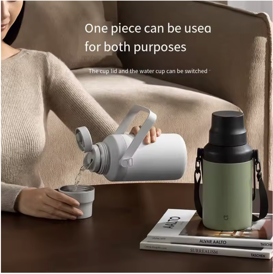 XIAOMI MIJIA THERMOS STAINLESS STEEL VACUUM FLASKS WATER BOTTLE WHITE thumbnail 4