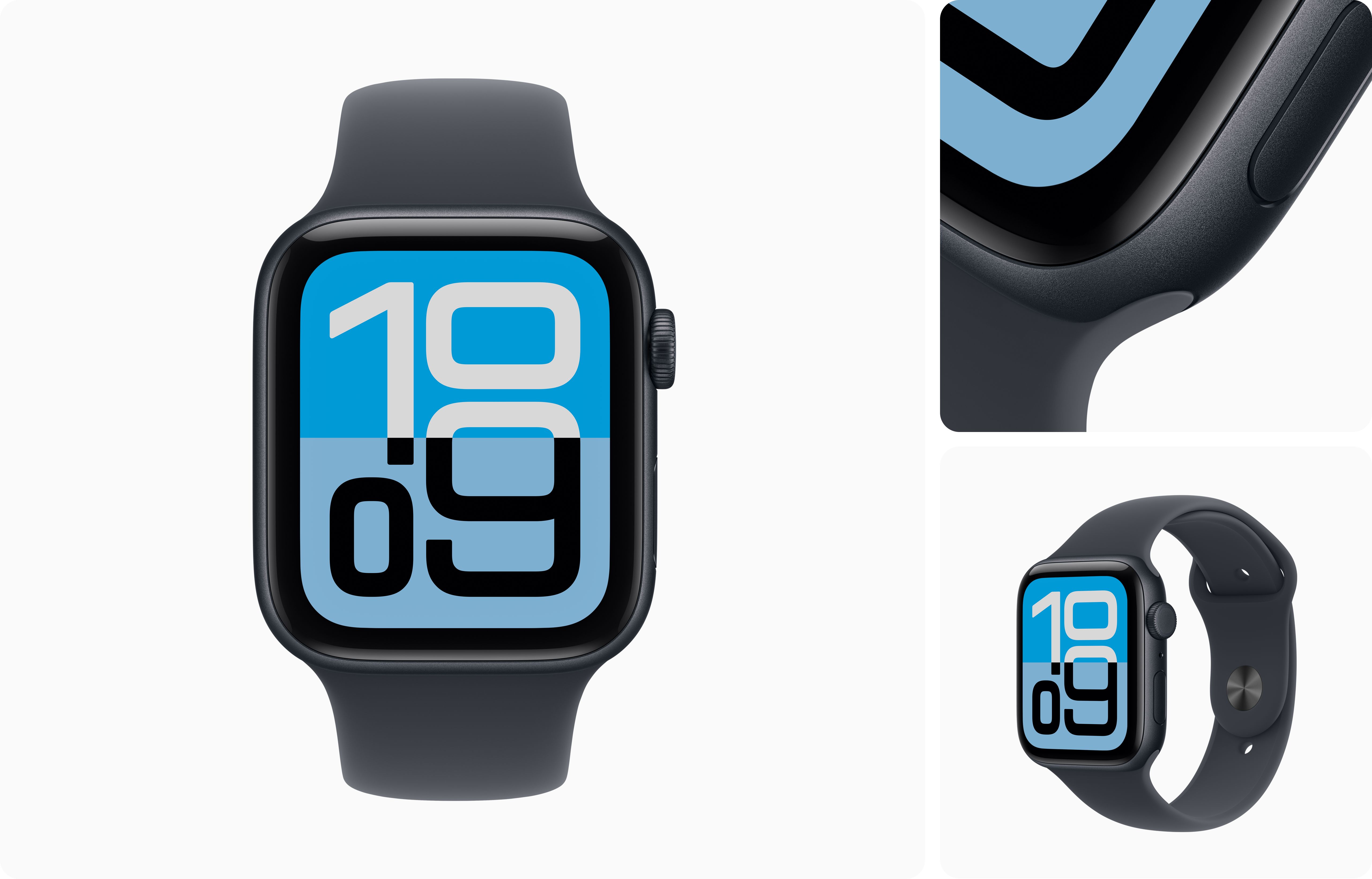 APPLE WATCH SE 2ND GENERATION 44MM GPS MIDNIGHT ALUMINIUM WITH MIDNIGHT SPORT BAND M/L MXEK3 thumbnail 3