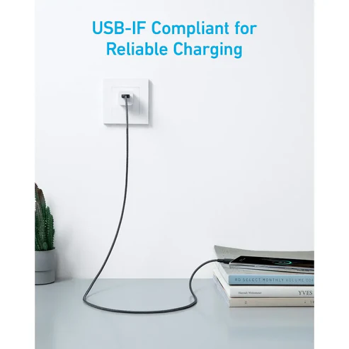 ANKER 322 USB-A TO USB-C BRAIDED 3FT CABLE A81H5H21 thumbnail 4