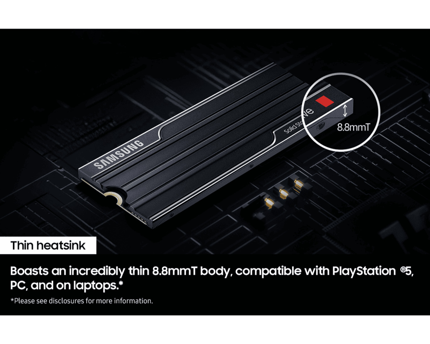 SAMSUNG 1TB 9100 PRO PCIE 5.0 M.2 INTERNAL SSD WITH HEATSINK MZ-VAP1T0CW thumbnail 9