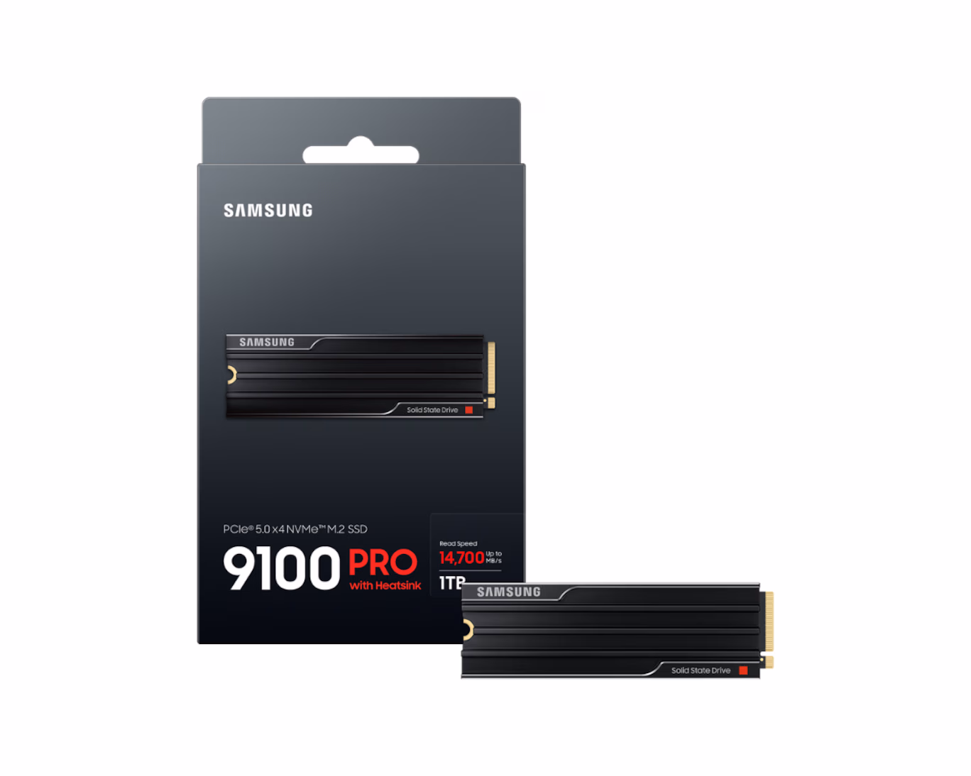 SAMSUNG 1TB 9100 PRO PCIE 5.0 M.2 INTERNAL SSD WITH HEATSINK MZ-VAP1T0CW thumbnail 4