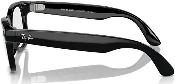 RAYBAN META WAYFARER SUNGLASSES F SHINY BLACK L G15 CLEAR RW4006 thumbnail 4