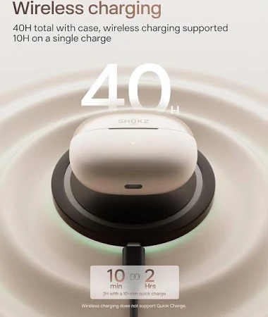 AFTER SHOKZ OPEN DOTS ONE TRUE WIRELESS EARBUDS GREY E310-ST-GY thumbnail 3