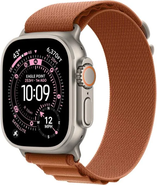 APPLE WATCH 49MM TERRA COTTA NATURAL TITANIUM ALPINE LOOP SMALL MFTA4 thumbnail 2