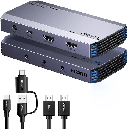 UGREEN AUDIO VIDEO CAPTURE CARD MIC HEADPHONE 4K/60HZ HDMI 10937