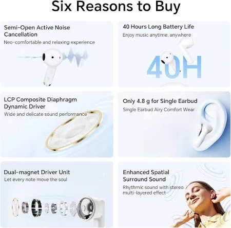 HONOR CHOICE EARBUDS X7E WHITE thumbnail 4