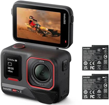 INSTA 360 ACE PRO 2 8K AI-POWERED ACTION CAMERA WITH DUAL BATTERY BUNDLE BLACK CINSBBGA thumbnail 7