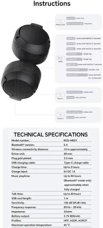 HONOR CHOICE HEADPHONE PRO ACTIVE NOISE CANCELLING BLACK-5504ABGU thumbnail 5