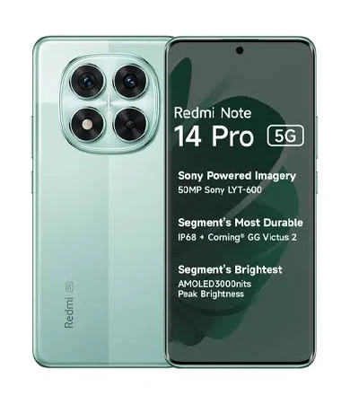 MI REDMI NOTE 14 PRO 5G 12GB RAM 512GB ROM CORAL GREEN thumbnail 2