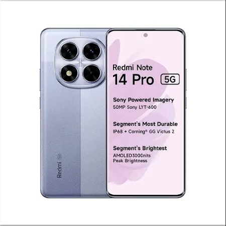 MI REDMI NOTE 14 PRO 5G 12GB RAM 512GB ROM LAVENDER PURPLE thumbnail 2