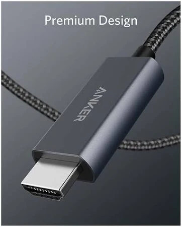 ANKER NANO USB-C TO HDMI BRAIDED CABLE 3FT GREY A87E0H11 thumbnail 2
