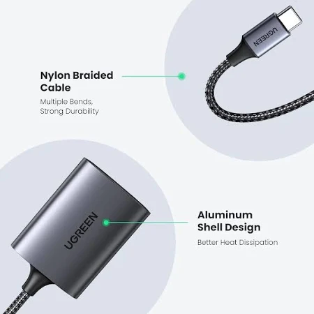UGREEN USB-C MULTIFUNCTION SD/TF MEMORY CARD READER 80888 thumbnail 12