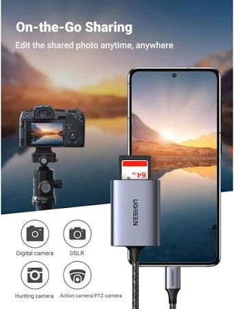 UGREEN USB-C MULTIFUNCTION SD/TF MEMORY CARD READER 80888 thumbnail 3