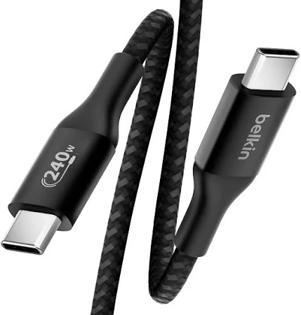 BELKIN BOOST CHARGE USB C TO USB C 240W CABLE 1M BLACK CAB015BT1MBK thumbnail 9