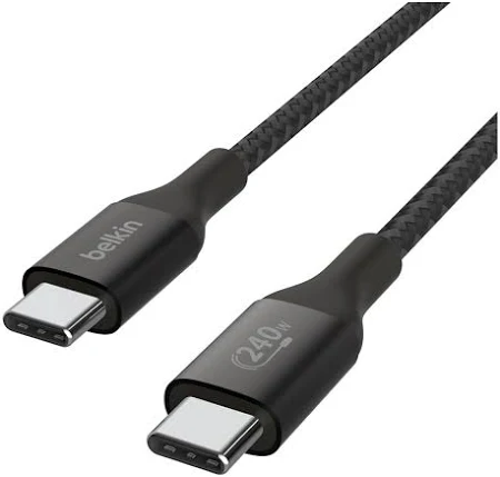BELKIN BOOST CHARGE USB C TO USB C 240W CABLE 1M BLACK CAB015BT1MBK thumbnail 6