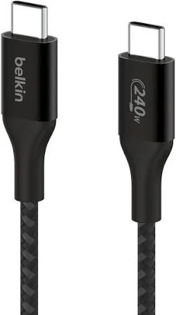 BELKIN BOOST CHARGE USB C TO USB C 240W CABLE 1M BLACK CAB015BT1MBK thumbnail 2
