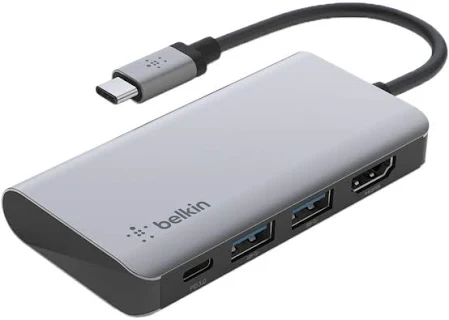 BELKIN CONNECT USB C 4 IN 1 MULTIPORT ADAPTER AVC006BTSGY thumbnail 2