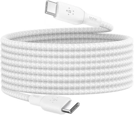 BELKIN BOOST CHARGE USB C TO USB C 100W CABLE 3M WHITE CAB014BT3MWH thumbnail 6