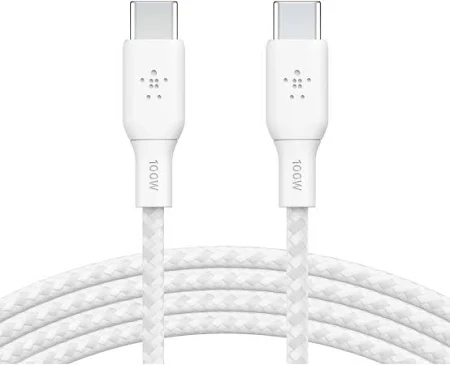 BELKIN BOOST CHARGE USB C TO USB C 100W CABLE 3M WHITE CAB014BT3MWH thumbnail 3