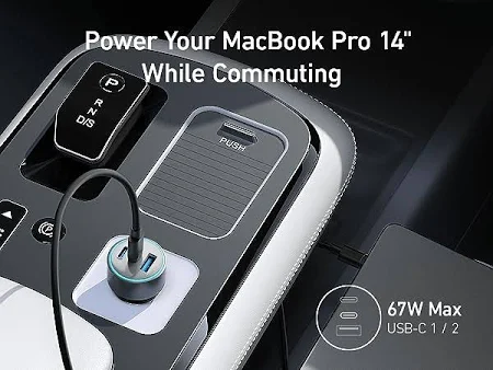 ANKER 535 67W POWERFUL TRIPLE PORT CAR CHARGER GRAY A2731HA1 thumbnail 8