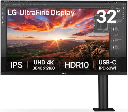 LG 32 INCH 4K UHD ULTRAFINE 60HZ 4MS GAMING MONITOR 32UR500K-B thumbnail 2