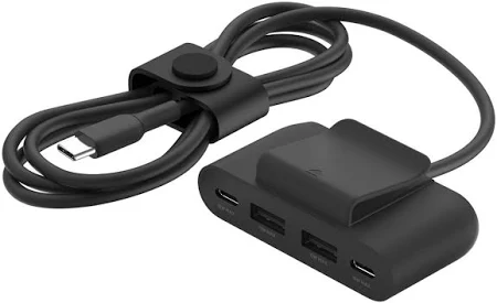 BELKIN BOOSTCHARGE 4 PORT USB POWER EXTENDER BLACK BUZ001BT2MBKB7 thumbnail 7