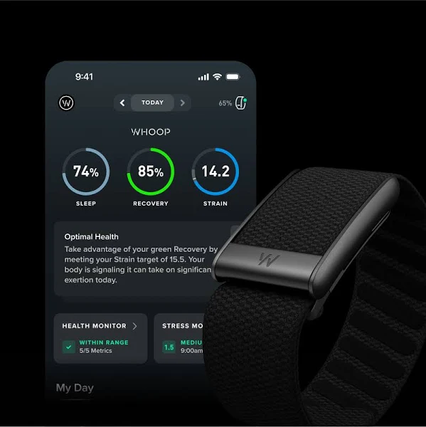 WHOOP 5.0 BREATHABLE MAGNETIC WRIST BAND STRAP BLACK thumbnail 7