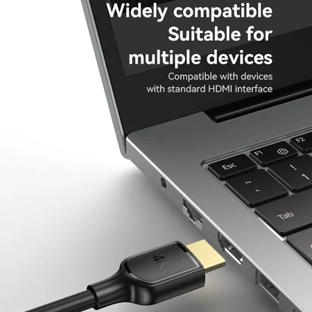 YESIDO 4K 30HZ HDMI TO HDMI CABLE 1.8M BLACK HM16 thumbnail 9