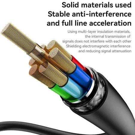 YESIDO 4K 30HZ HDMI TO HDMI CABLE 1.8M BLACK HM16 thumbnail 6