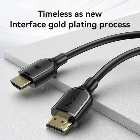 YESIDO 4K 30HZ HDMI TO HDMI CABLE 1.8M BLACK HM16 thumbnail 5