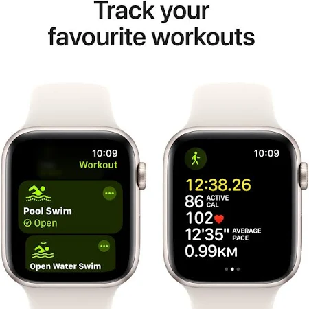 APPLE WATCH SERIES 11 GPS 42MM 2025 SILVER ALUMINIUM CASE WITH STARLIGHT SPORT BAND S/M MEW34 thumbnail 4