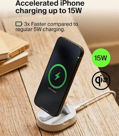 BELKIN BOOST CHARGE PRO 15W CONVERTIBLE MAGNETIC CHARGING STAND WHITE WIA008MYWH thumbnail 8