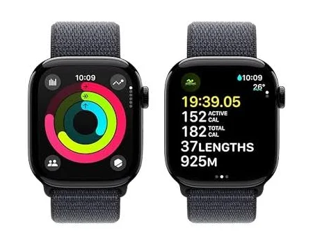APPLE WATCH SERIES 10 42MM GPS JET BLACK ALUMINIUM CASE WITH BLACK SOLO LOOP MWWX3 thumbnail 4