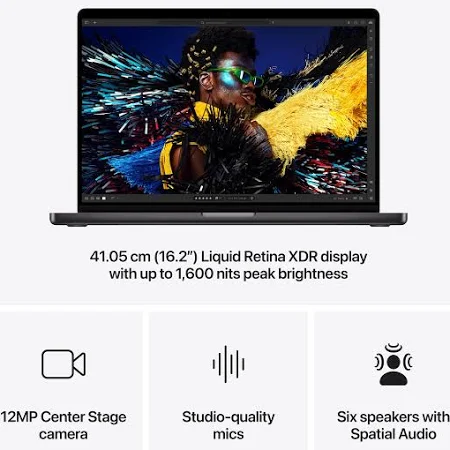 APPLE MACBOOK PRO 16-INCH M4 MAX CHIP 16-CORE CPU 40-CORE GPU 64GB 2TB SSD SPACE BLACK ARB Z1FV000XD thumbnail 5