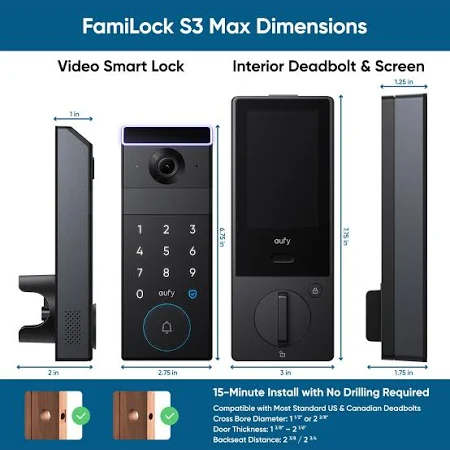 EUFY SMART LOCK TOUCH FINGERPRINT WITH WI-FI BRIDGE T8510013 thumbnail 12