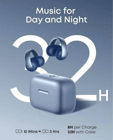 ANKER SOUNDCORE AEROCLIP OPEN EAR CLIP ON EARBUDS BLUE A3388H31 thumbnail 8