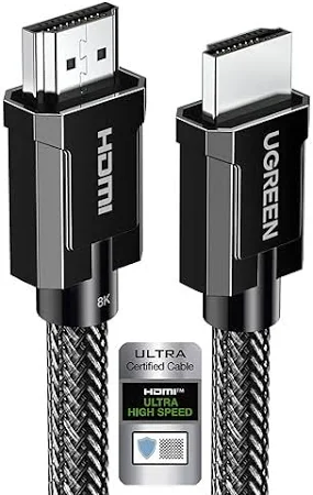 UGREEN 8K HDMI M/M ROUND CABLE WITH BRAIDED 1M GRAY 70319 thumbnail 11