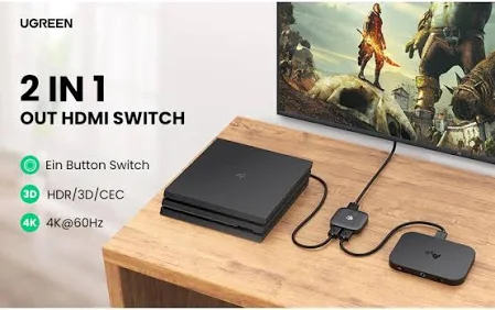 UGREEN HDMI SWITCHER 2 IN 1 OUT  4KX2K@60HZ 80126 thumbnail 9
