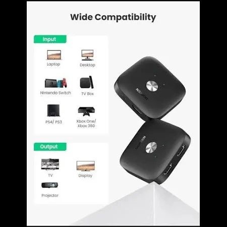 UGREEN HDMI SWITCHER 2 IN 1 OUT  4KX2K@60HZ 80126 thumbnail 5
