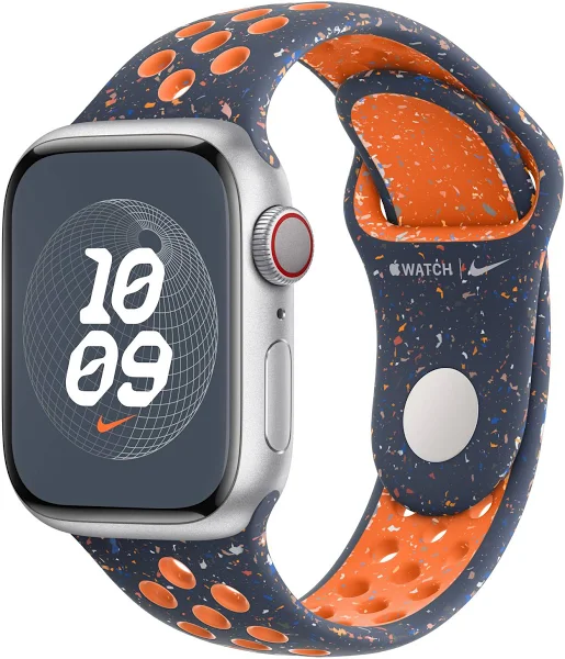 APPLE WATCH 41MM BLUE FLAME NIKE SPORT BAND S/M MUUT3 thumbnail 2