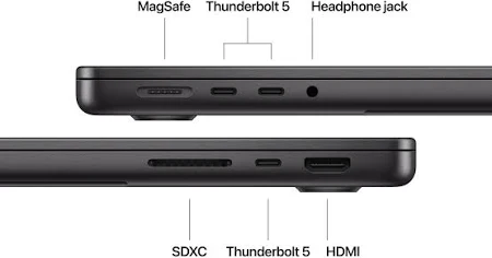 APPLE MACBOOK PRO 14 INCH M4 CHIP 10 CORE CPU 10 CORE GPU 16GB 1TB SPACE BLACK ARABIC MW2V3 thumbnail 7