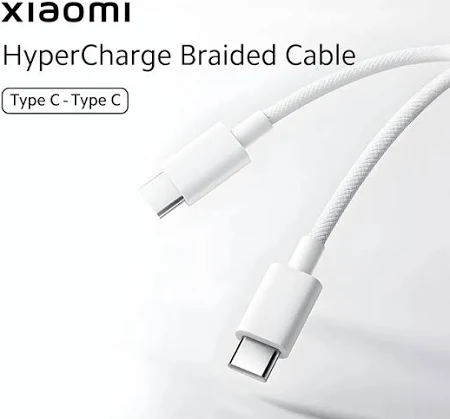 MI XIAOMI 6A BRAIDED USB-C TO UCSB-C CABLE 2M WHITE K36350 thumbnail 5