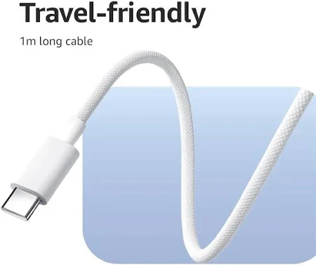 MI XIAOMI 6A BRAIDED USB-C TO UCSB-C CABLE 2M WHITE K36350 thumbnail 3