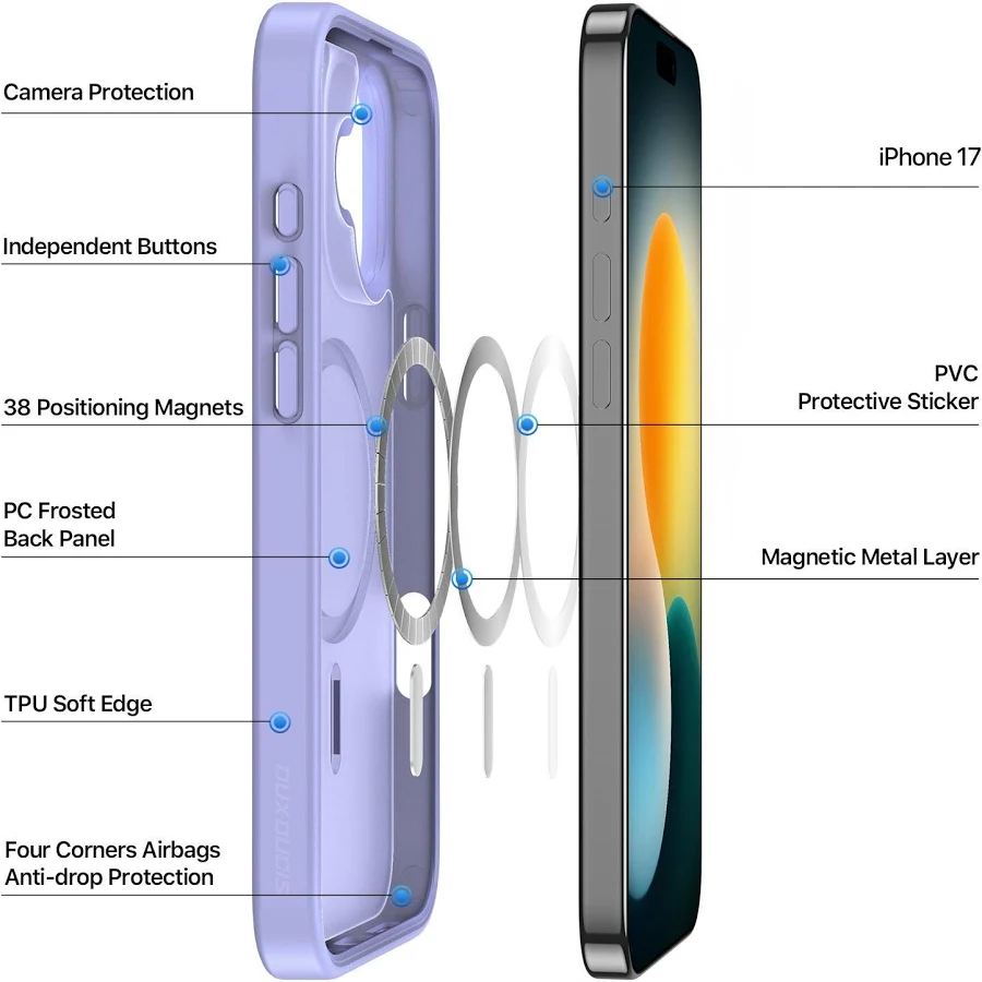DUXDUCIS IPHONE 17 YIND CASE LIGHT PURPLE YIND0138 thumbnail 2