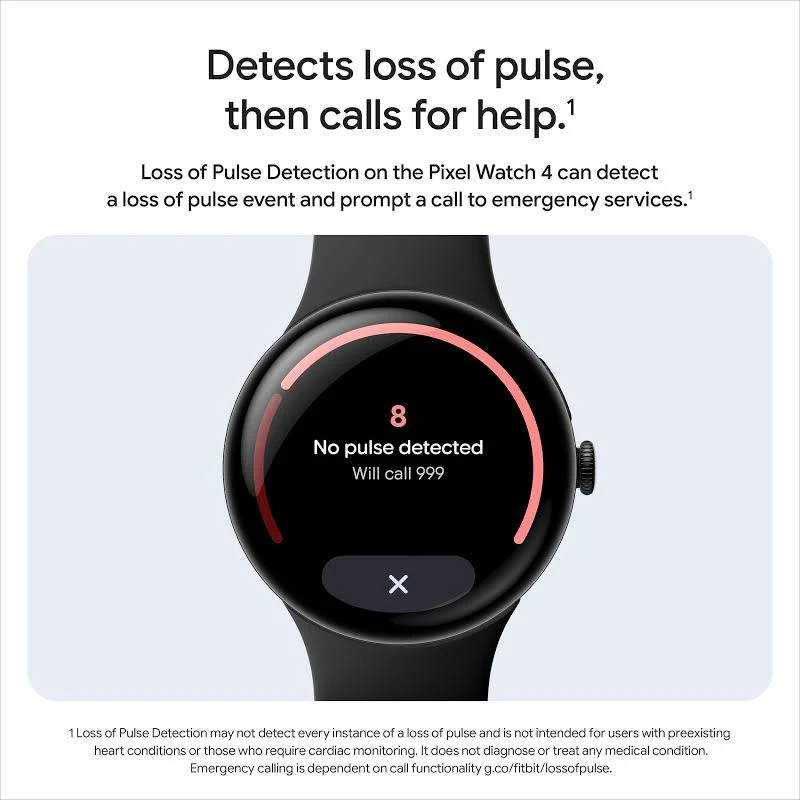 GOOGLE PIXEL WATCH 4 45MM WIFI WITH PORCELAIN ACTIVE BAND POLISHED SILVER ALUMINUM CASE thumbnail 7