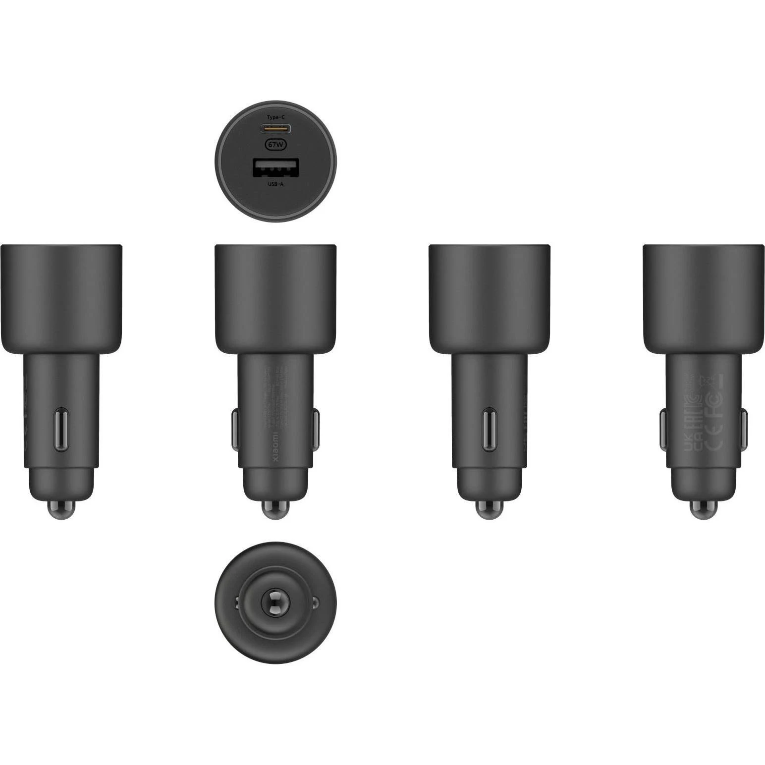 MI XIAOMI 67W CAR CHARGER USB A + TYPE C BLACK CC07ZM thumbnail 4