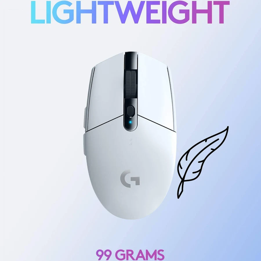 LOGITECH LIGHT SPEED G304 WIRELESS GAMING MOUSE WHITE 910-005295 thumbnail 11